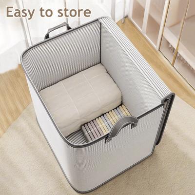 100/150/180/210ML Sac Extra Robuste Pliable avec Poignée Grande Capacité Rangement Vêtements Boîte de Rangement Vêtements avec Couvercle