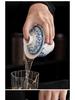 High-Grade Mutton Fat Jade Rotating Lid Bowl and White Porcelain Teapot Set
