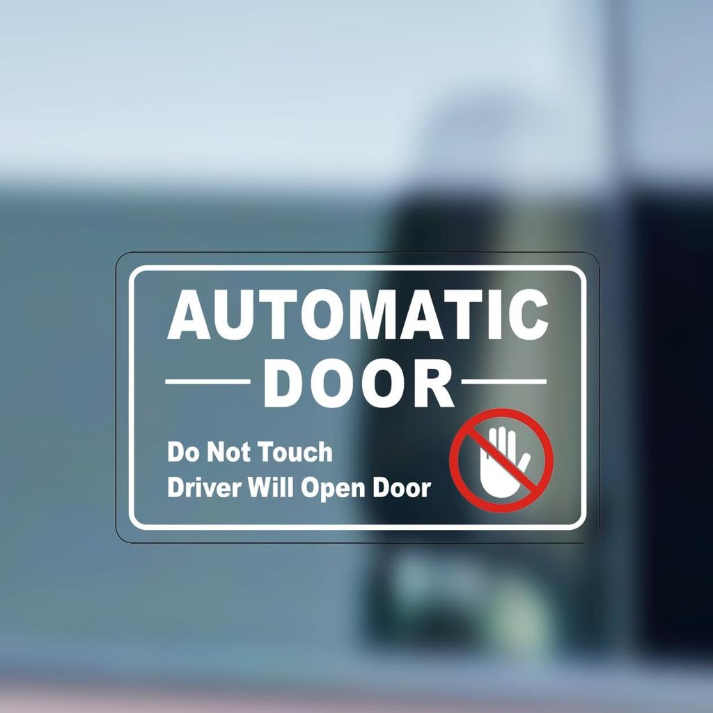 8 Pieces Automatic Door Driver Will Open Door Stickers for Cars, Transparent,3.5inx2in