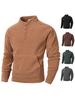 Men's Slim Fit European Style Long Sleeve Stand Collar Sweatshirt for Autumn and Winter