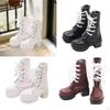1/ Doll Shoes Photo Props PU Leather Cool Trendy Casual Mini Miniature Model Boots for Female Action