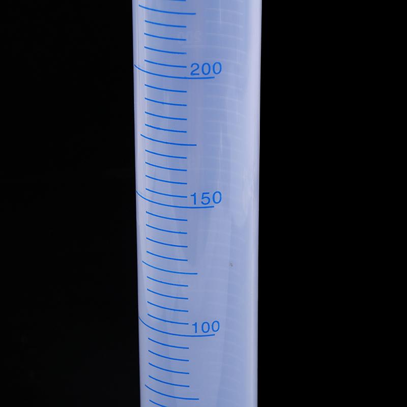 250ml odměrný válec modrá stupnice odolný vůči kyselinám a zásadám odměrný válec