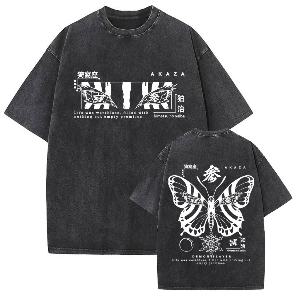 

Anime Demon Slayer Tshirt Unisexs and Womens Universal Clothing Classical Washed Style Salon Style Short Sleeve M