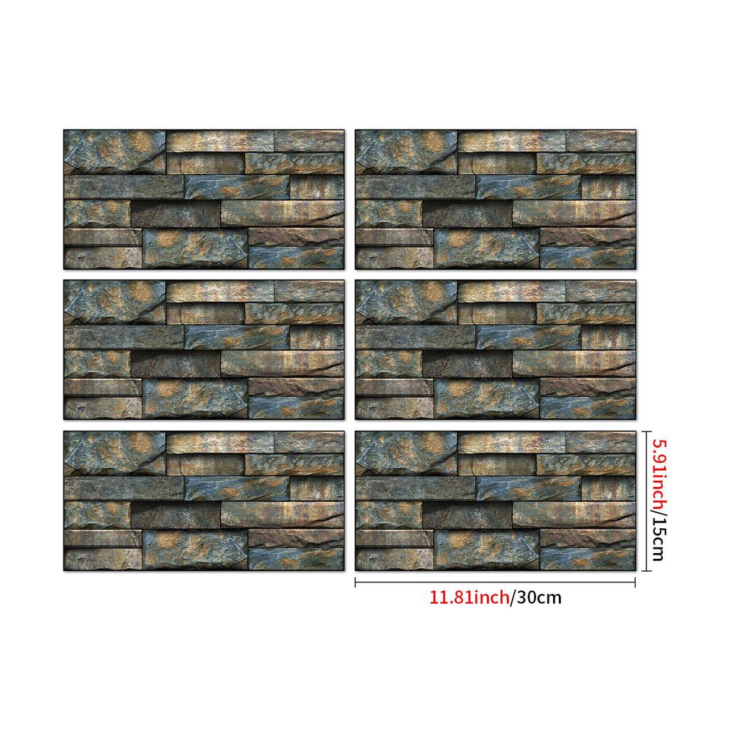 Industrial Style Retro American Tile Sticker, Self-Adhesive Waterproof Pvc Wall Decoration Kitchen Bedroom Wall Sticker Wallpaper