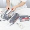 3PCS Mesh storage bags Portable travel makeup bag Toiletries organizer Lotion storage bag Small zipper bag for portable use