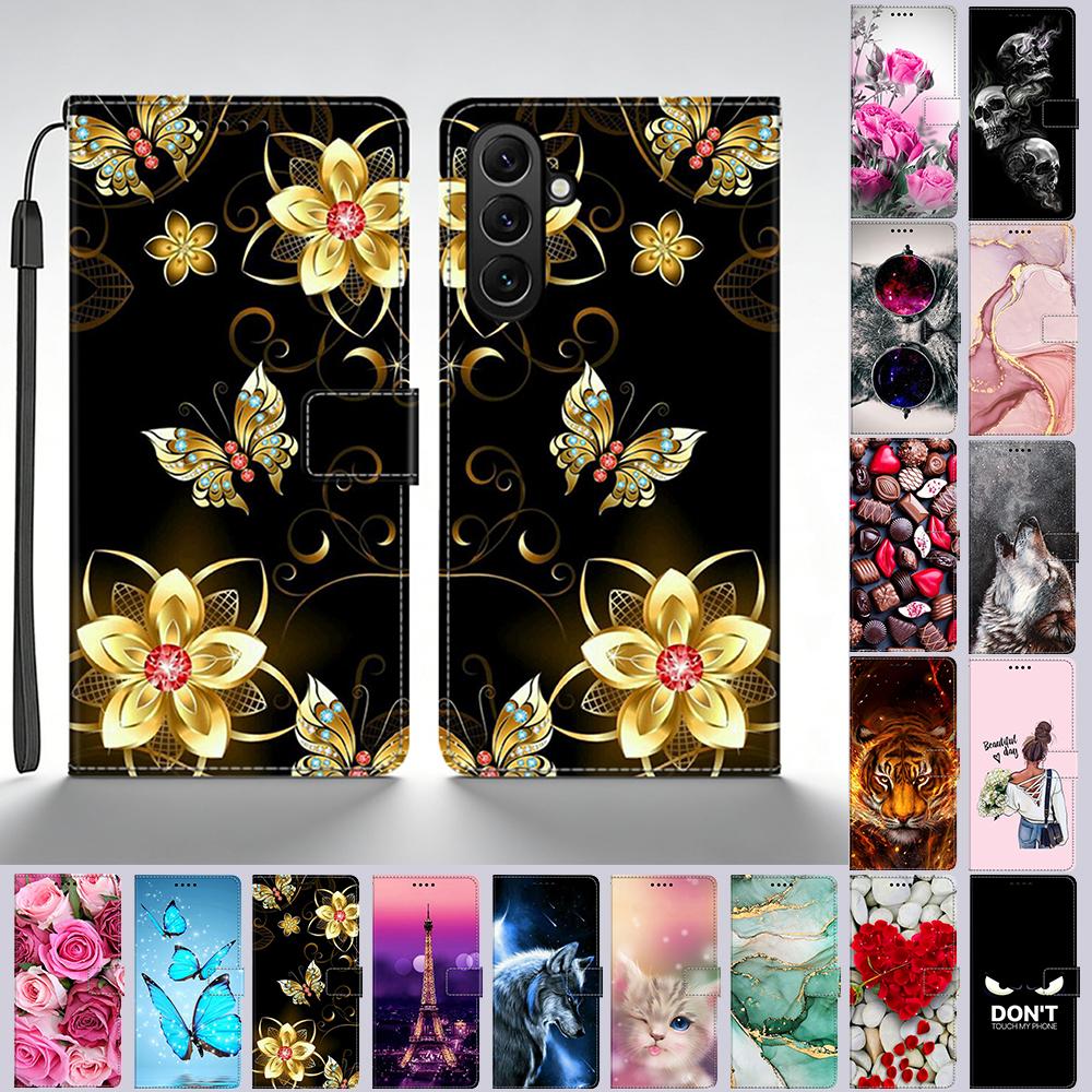 Etui Do Samsung Galaxy S26 Etui Portfel Skórzane Klapka Do Samsung Galaxy S26 Plus Etui S 26 Fundas Z Nadrukiem Uroczy Kreskówka