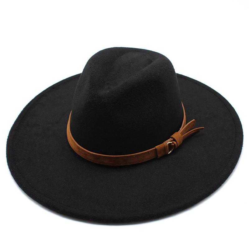 Style Wool Felt Hat With Wide Brim For Men And Women Summer Sun Protection