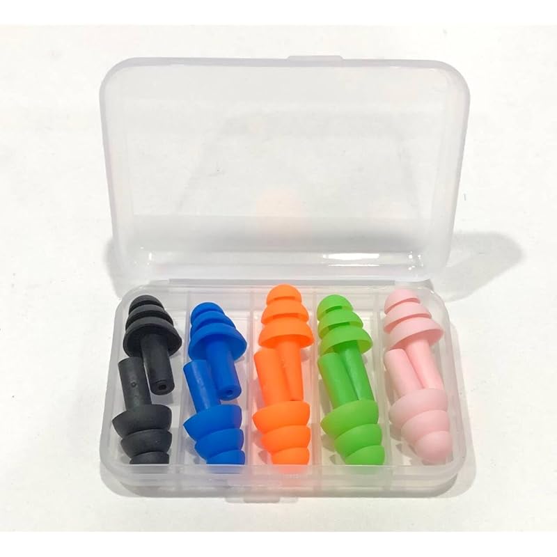 audiophile ear plugs 3 stage flange type thermoplastic rubber 28mm swimming soundproofing Sleep well plane sound insulation 5 pairs