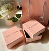 [PACARON] Pair Necklaces, Matching Couple Rings, Heart Design, Gift Case & Paper Bag Included, Platinum ([Men's] White Zirconia + Silver - [Women's]