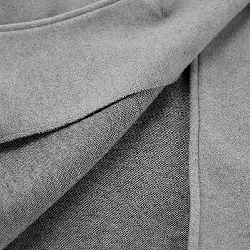 Dámský dvouřadý vlněný kabát jednobarevný ležérní elegantní britský styl všestranný top pro ženy