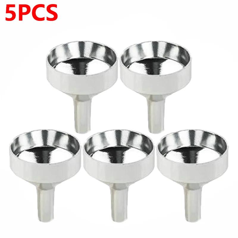 10/5/1PCS Stainless Steel Mini Funnel with Detachable Filter Refillable Kitchen Oil Liquid Funnel for Canning Kitchen Tools