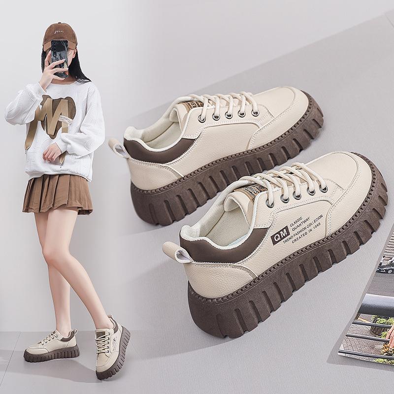 2025 Spring/Summer New Women's Casual Versatile Thick Sole Elevated Women's Shoes Student Shoes zapatillas de mujer
