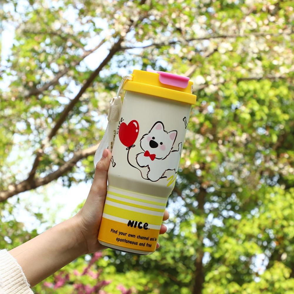 

With Lifting Rope Insulated Cup 600ML Tumbler Winter Drinkware for Student A