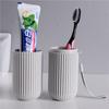 1-3PCS Vertikale Gestreiften Tragbare Waschen Tasse Reise Zahnbürste Box Zahnpasta Lagerung Rohr