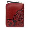 Full-leather China Style Short Wallet Women's Card Bag Multifunctional Organ Page ID Cowhide Folded Change Folder