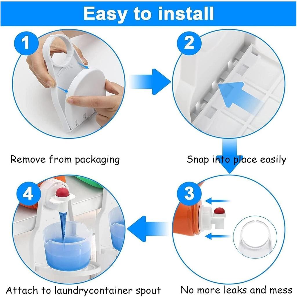 Cup Holder with Tray for Fabric Softener Dispenser - Washing Machine Accessory
