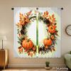 Piece Set High Definition Digital Printed Curtainsautumncolorfulleavespumpkinwreathfoliagepineconehome Decoration Style Curtain Polyester