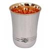 Steel Copper Glass Tumbler Set (Silver and Brown, 250 ml Each) - 4 Pieces
