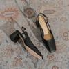 Minimalist Style Solid Color Plain Single Shoes Women's French Elegance 2025 Summer New Fashionable Versatile Bag Head Empty Sandals