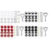 Universal Car Plate Mount Hardware Fastener Nut Car Number Plate Frame Holder Mounting Screws and Cover Caps Kit