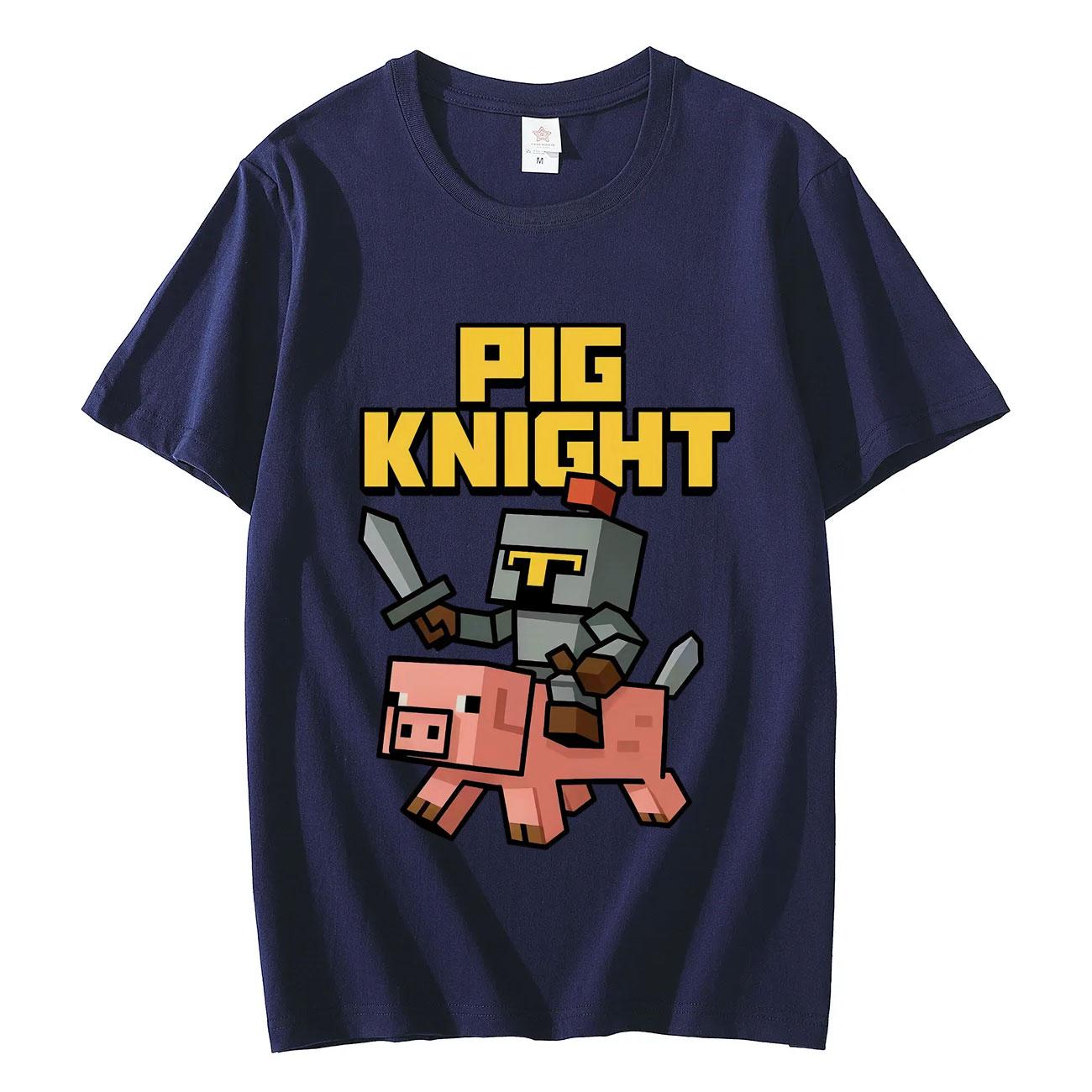 

Hot Game Riding Chicken T Shirt Funny Pig Knight Meme Graphic T Shirts Men Women Clothing Harajuku Cartoon Short Sleeve T-shirt 3XL