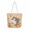 Cat print thick rope single-shoulder beach bag 7215