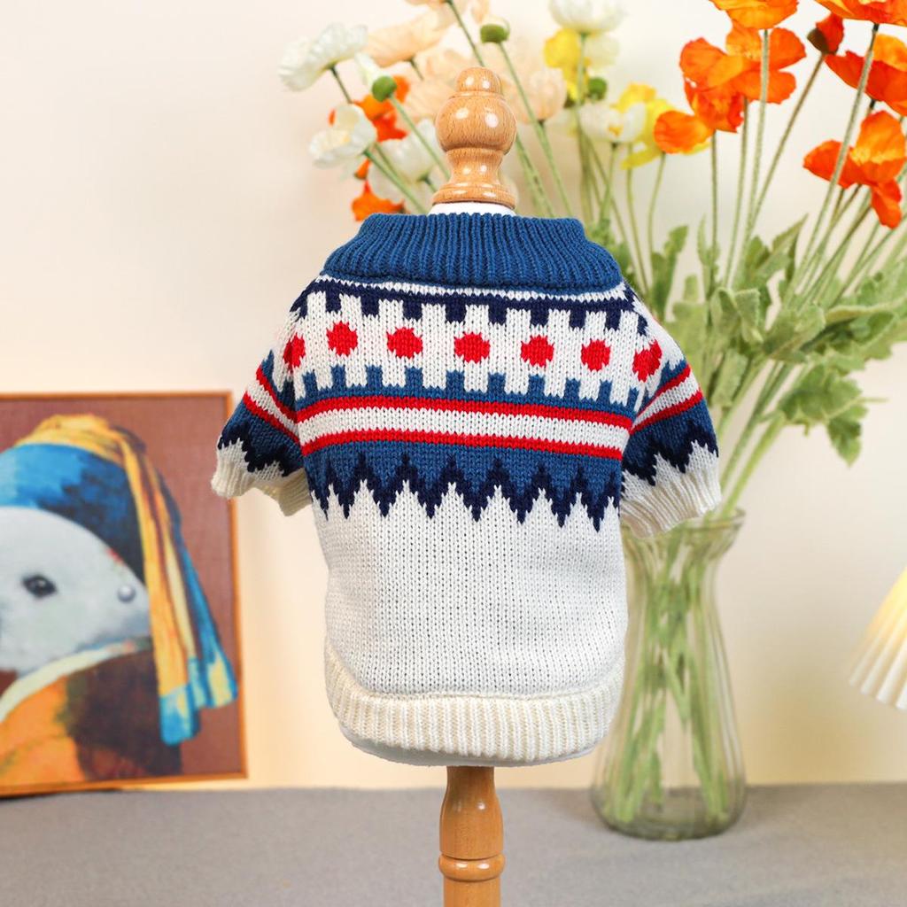 Cozy Autumn/Winter Floral Sweater for Pets