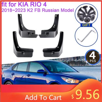 Für KIA RIO 4 2018 K2 FB Russisches Modell Schmutzfänger Spritzschutz Lappen Schmutzfänger Kotflügel 4X Autozubehör