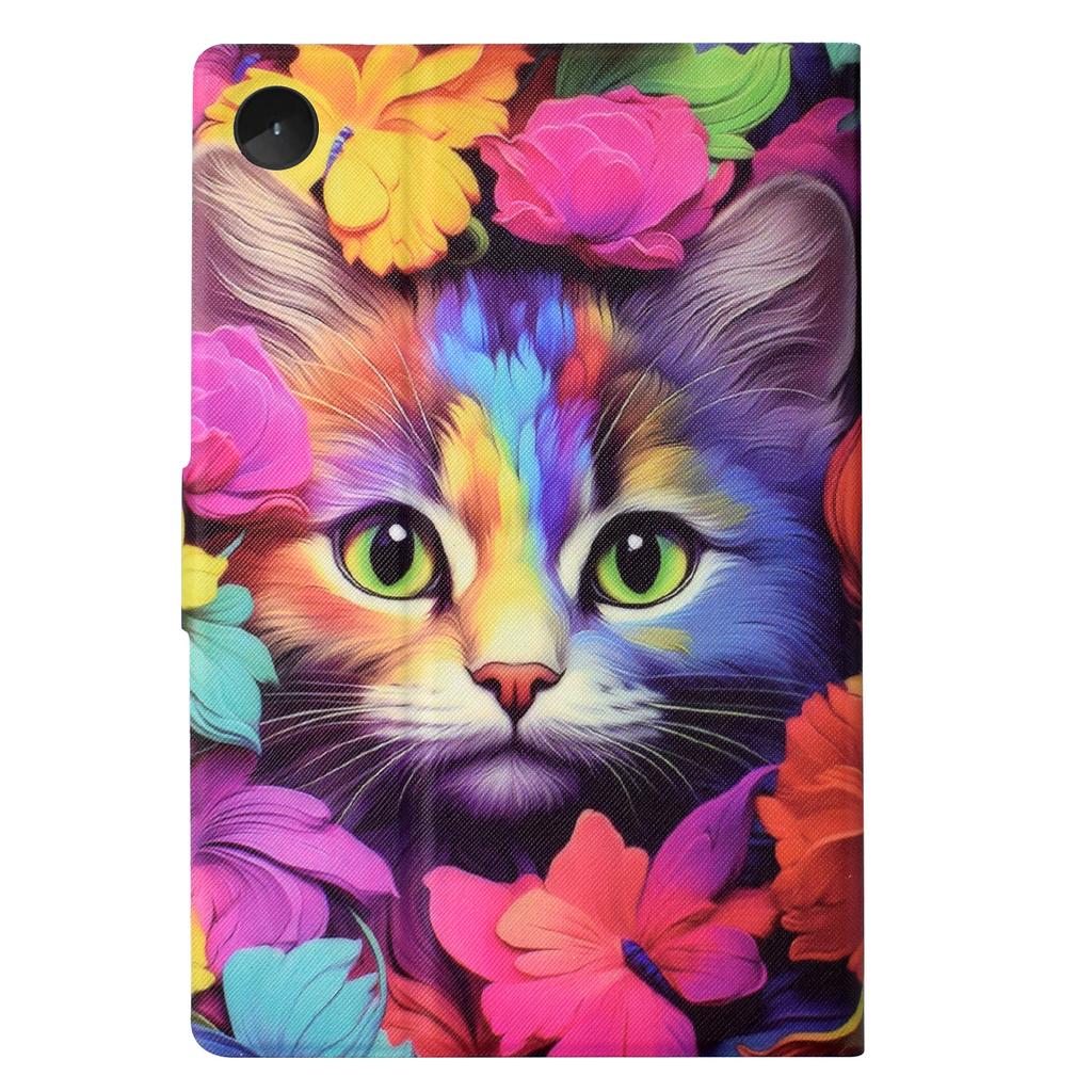 For Lenovo Tab M10 Plus (3rd Gen) Case Pattern Printed PU Leather Tablet Smart Cover with Card Holder