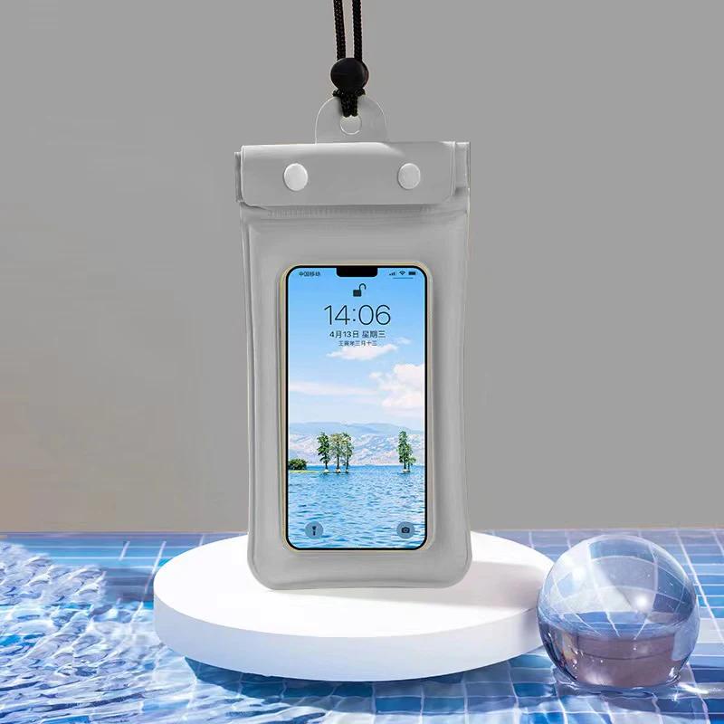 Universal Waterproof Floating Airbag Phone Pouch – Swim Beach Case Suit for iPhone 16 15 14 13 12 11 Pro Max, Samsung Ultra More