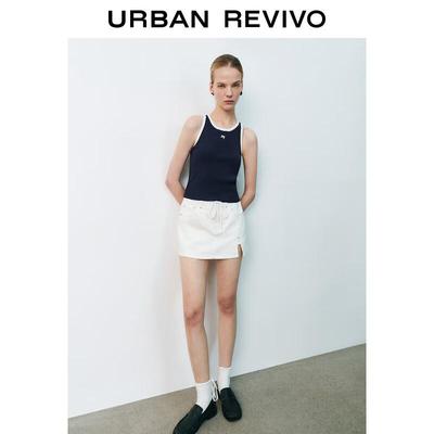 UR Women's Sleeveless Contrast Bow Knit Top