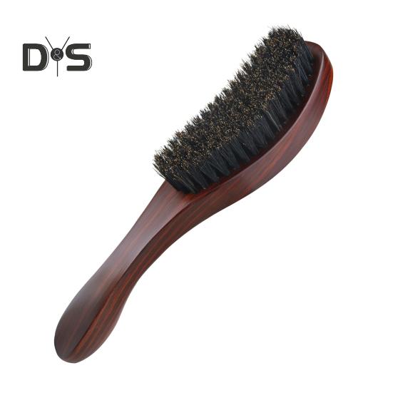 Wave Brush Men Styling Wooden Beard Brush Bristle Hair Brush Beard Styling Accessory for Home Salon Travel