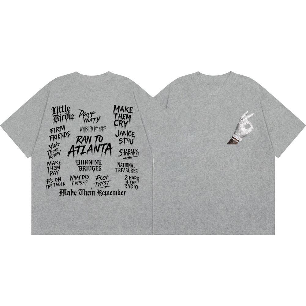 Raper Drake Iceman Merch z albumu Koszulka Męska Damska Hip Hop Vintage Krótki Rękaw Koszulka Wysokiej Jakości Moda Oversize Koszulki