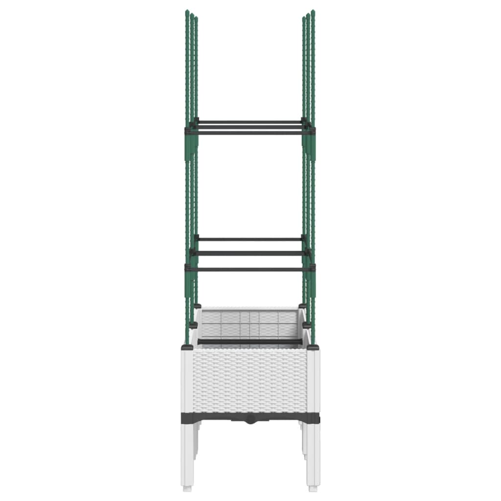 Planter with Trellis White 80 X 40 X 142.5 Cm PP
