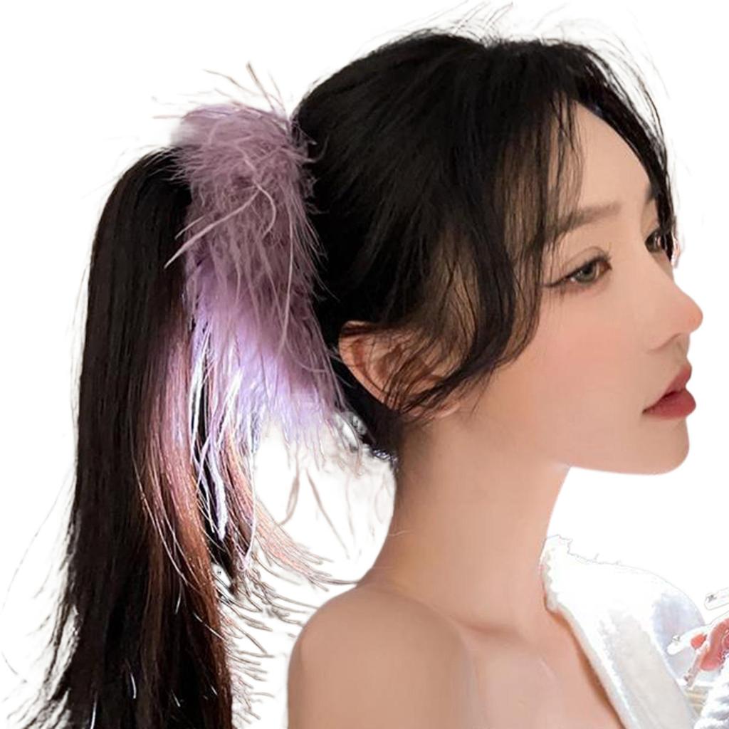 Hair Claw Clip Feather Theme Hair Claw Clamp Lovely 1920s Hair Holder Barrettes Strong Hold Hairpin for Girls