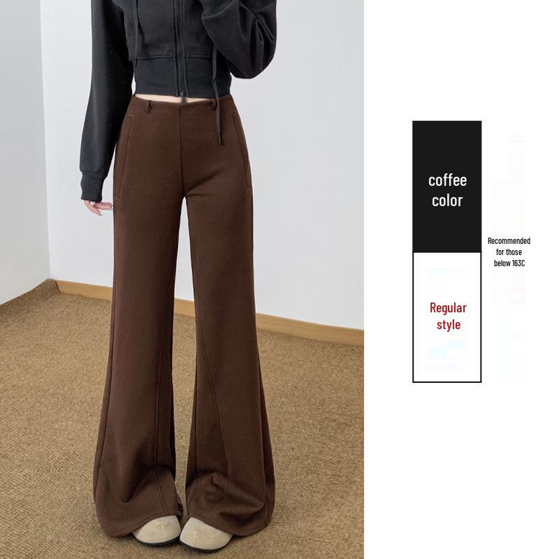 Melaleuca High-Waist Wide-Leg Drape Pants - Women s Spring & Autumn Casual Floor-Length Sweatpants Size M