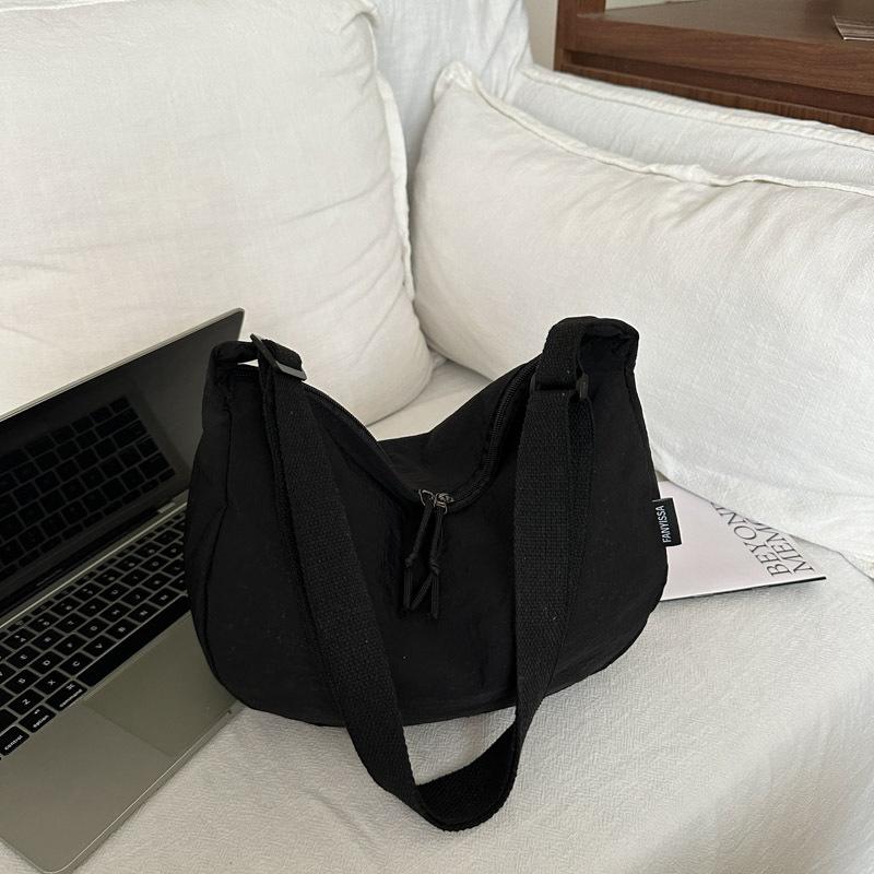 Large capacity solid color literary and leisure lazy style fashion shoulder messenger bag trendy versatile women's tote bag