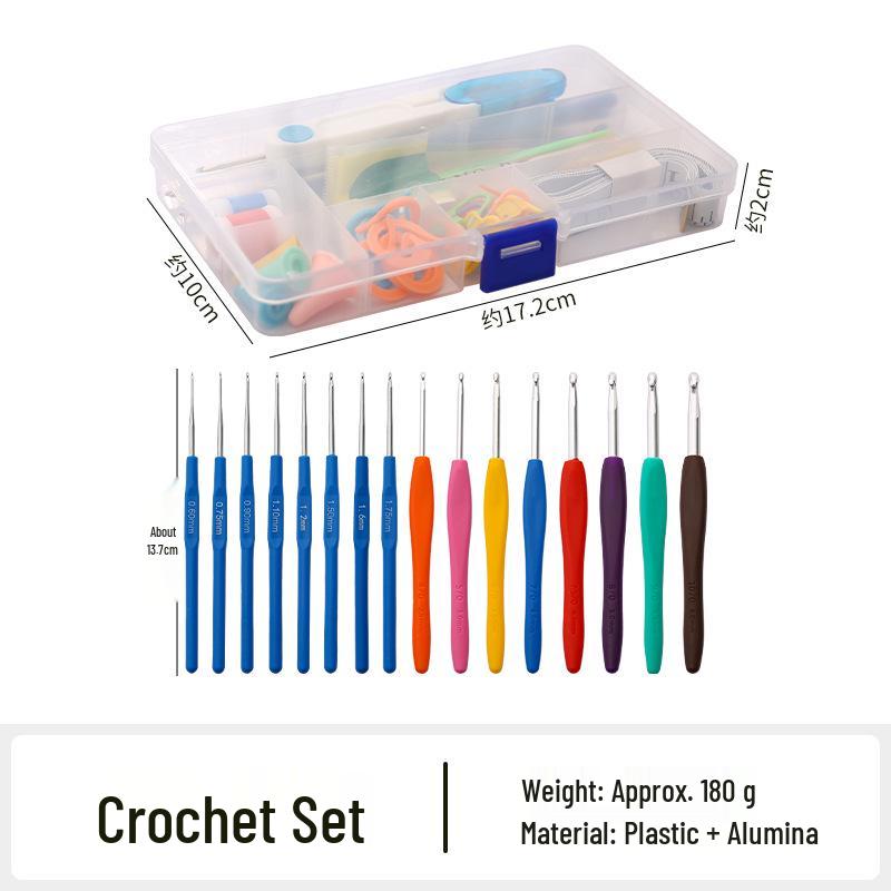 

Набор для вязания крючком и шитья из 53 предметов: Набор волшебных крючков для вязания 16 размеров и инструменты для вязания