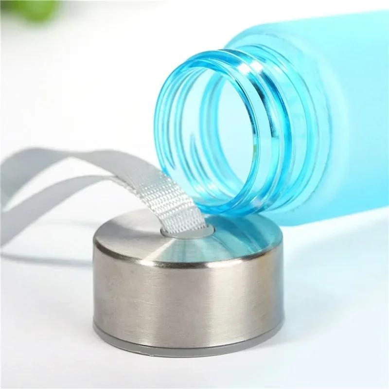 Water Bottle Drinkware Termos Frosted Stainless Steel Thermos Bottle Sport Drink Items Shatterproof Plastic Lemon Juice Storage