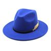 Leaf Decoration Woolen Hats Formal Occasion British Vintage Hats Fashion Fedora Hat  Men Women