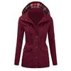 Womens Winter Lapel Button Long Trench Coat Jacket Ladies Overcoat Outwear