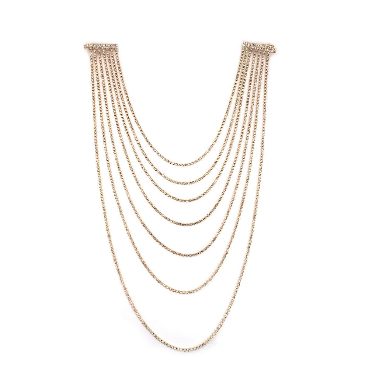 

Элегантная заколка для волос с кисточкой из страз: Европейский и американский этнический стиль женский аксессуар золотой