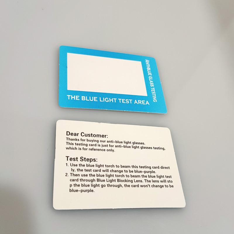 5pcs Blu-ray Glasses Test Card Color Changing Card Detection Paper Card Glasses Glasses Lens Inspection Card
