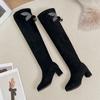 Fashion Winter Rear Lacing Over-the-Knee Boots Ladies Shoes 2024 High Quality Slip-on Women's Boots Fashion Crystal Modern Boots Women
