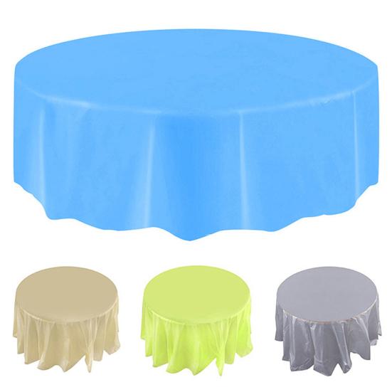 Plastic Waterproof Large Wedding Party Disposable Circular Table Cloth Cover