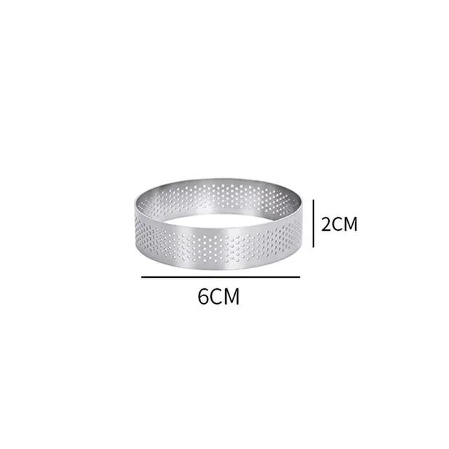 Round Stainless Steel Tart Rings 5-10cm DIY Cake/Baking Tools Biscuit/Pastry Moulds Practical for Dumpling Cutting Dessert Dishe