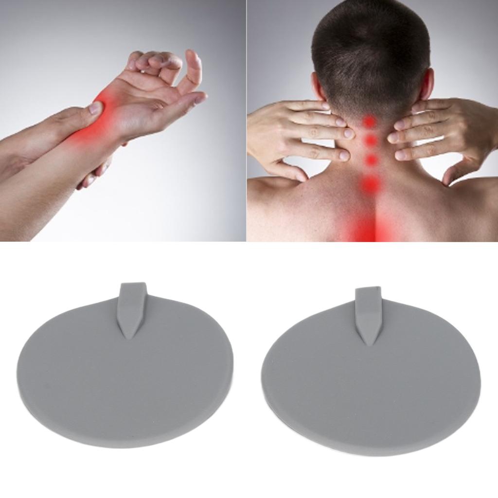 2Pcs Electrode Pads 95mm Round Soft Comfortable Silicone Physiotherapy Accessories