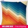 Retro Rainbow Geometric Color Series Pillow Cover Gift Home Office Decoration Bedroom Sofa Car Cushion