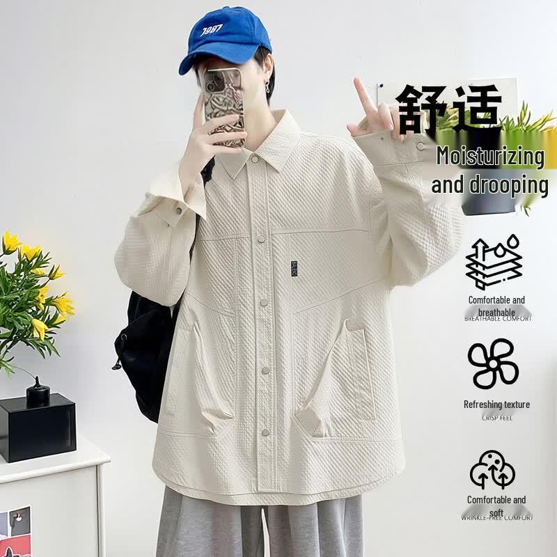 Baleno Men s Waffle Knit Long-Sleeve Shirt Jacket 2XL