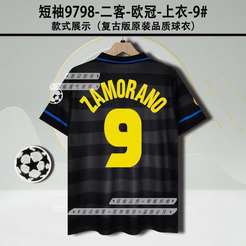 Camiseta de Aficionado Retro del Inter de Milán Camiseta de Fútbol Clásica Edición Vintage de la Plantilla Uniforme de Fútbol para Hombre